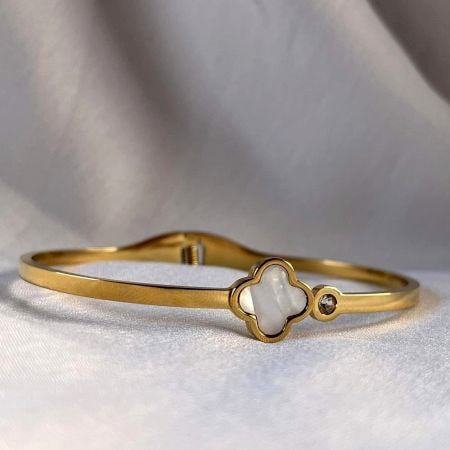 18K Gold Plated White Zirconia Inspired Kada